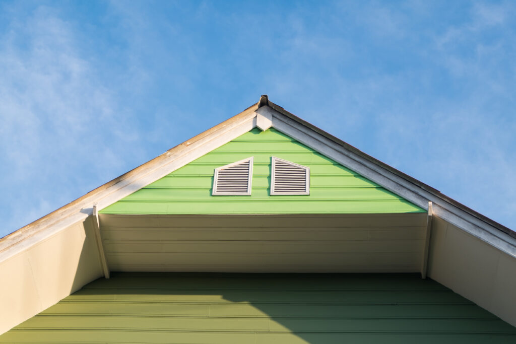 Attic vents for cooling.